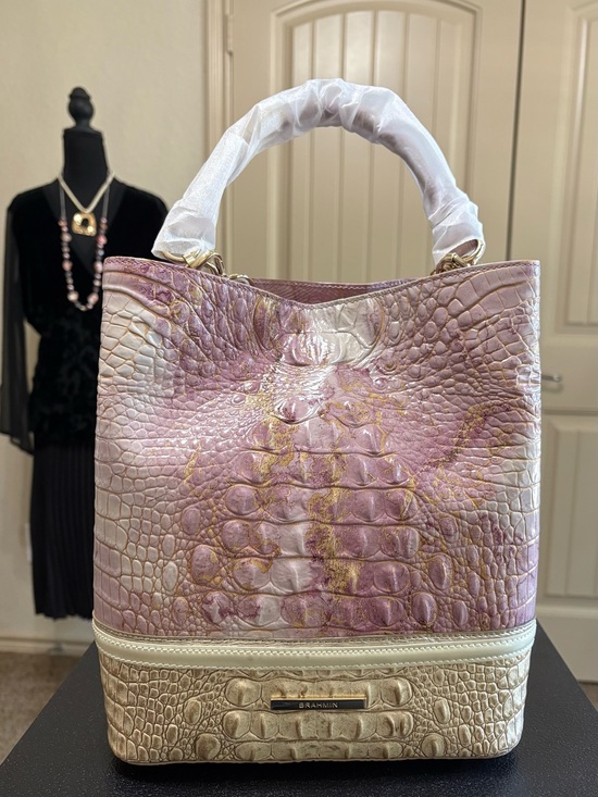 Brahmin Handbags - NWT Brahmin Amelia and matching CC Wallet in Lilac Whimsey